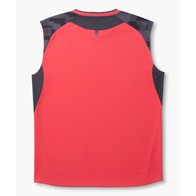 メンズゲームシャツ（ノースリーブ）.10755 詳細画像 コーラルレッド(475) 2