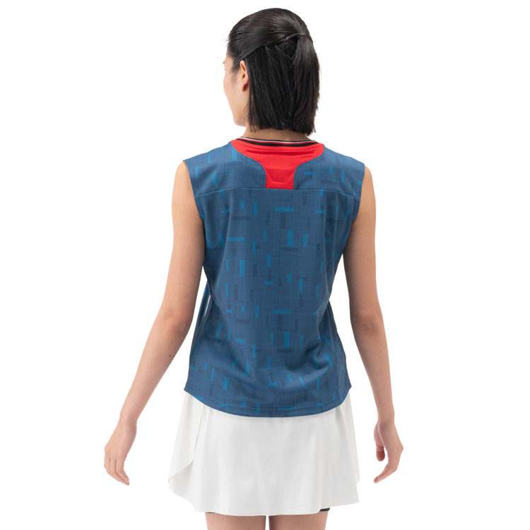 ウィメンズゲームシャツ（ノースリーブ）. 20918Y 詳細画像 デニムネイビー(629) 3