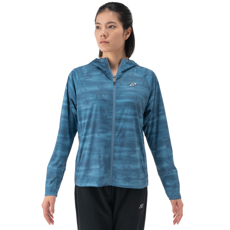 ウィメンズニットウォームアップパーカー. 57089 詳細画像 フェルトブルー(590) 2