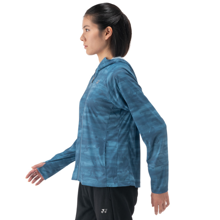 ウィメンズニットウォームアップパーカー. 57089 詳細画像 フェルトブルー(590) 4