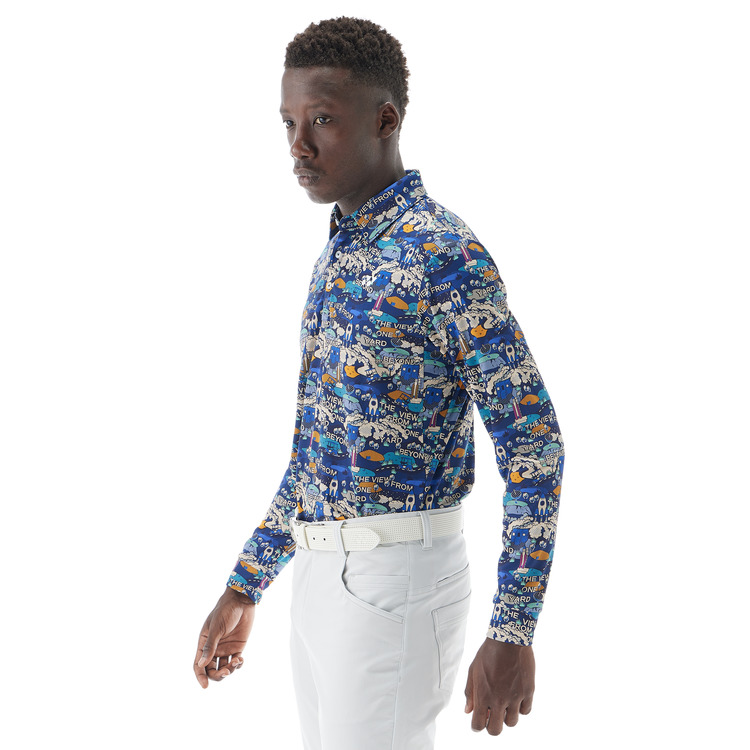 メンズ長袖シャツ.GWF1604 詳細画像 ネイビーブルー(019) 4