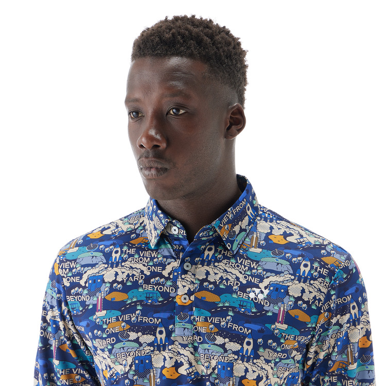 メンズ長袖シャツ.GWF1604 詳細画像 ネイビーブルー(019) 5