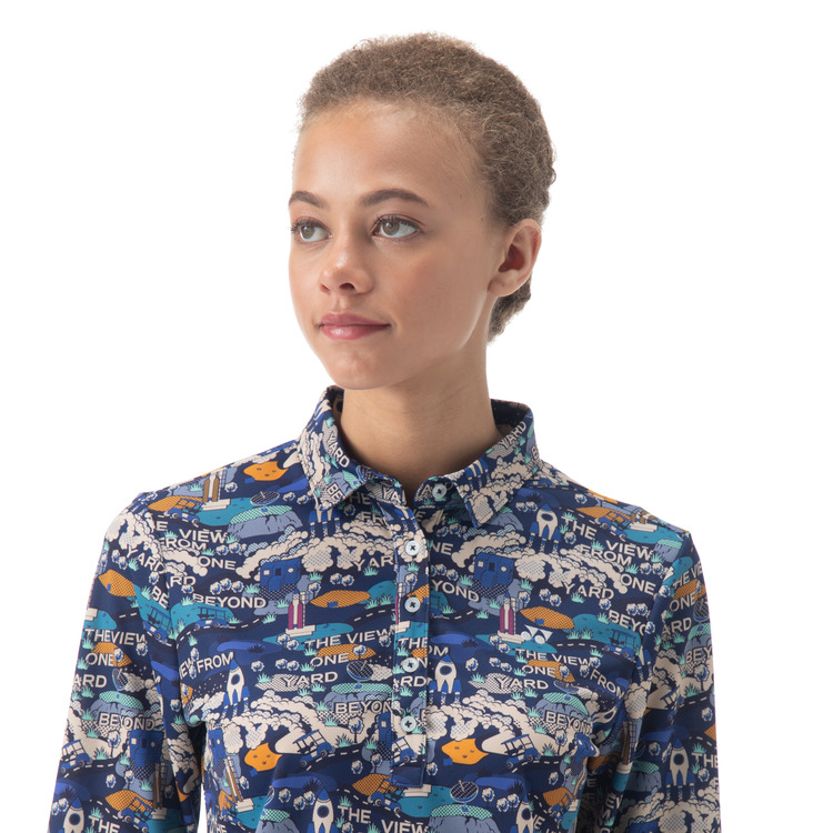 ウィメンズ長袖シャツ.GWF5566 詳細画像 ネイビーブルー(019) 5