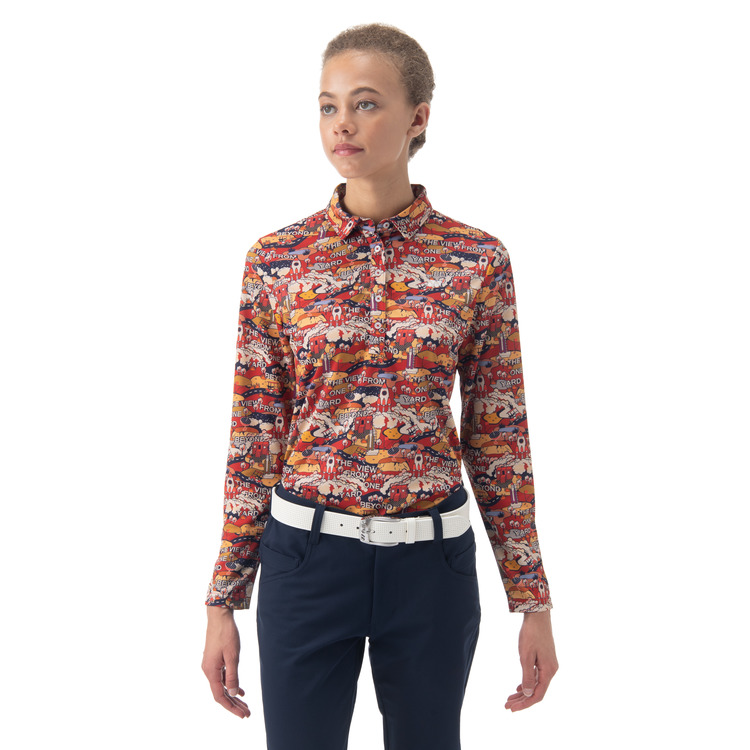 ウィメンズ長袖シャツ.GWF5566 詳細画像 ブライトオレンジ(160) 2