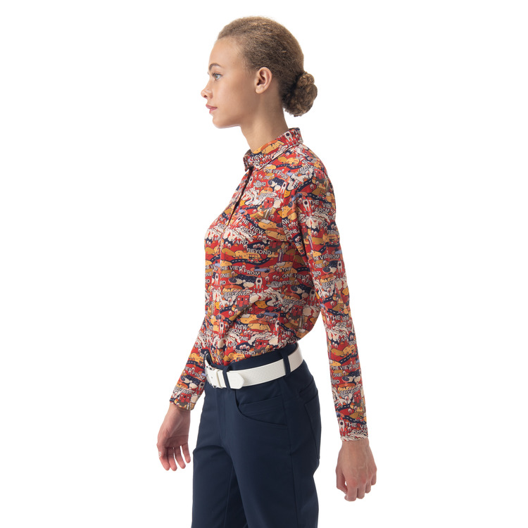 ウィメンズ長袖シャツ.GWF5566 詳細画像 ブライトオレンジ(160) 4