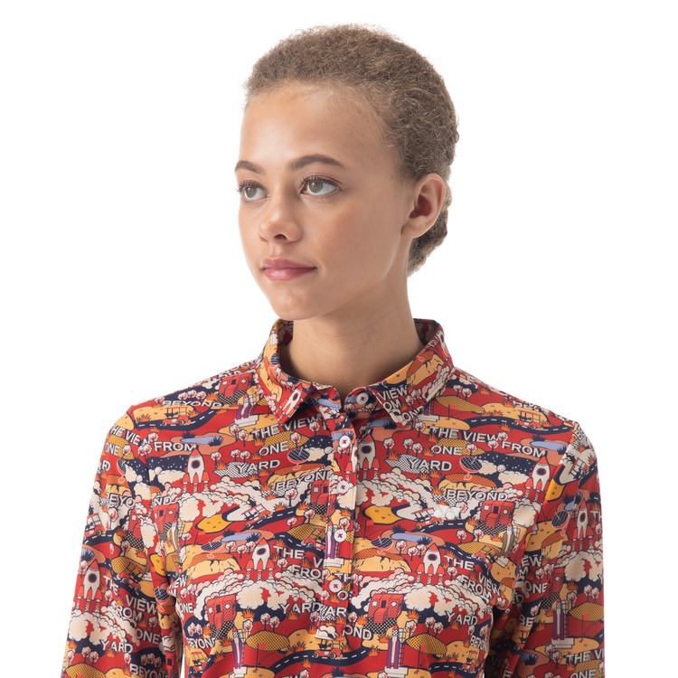 ウィメンズ長袖シャツ.GWF5566 詳細画像 ブライトオレンジ(160) 5