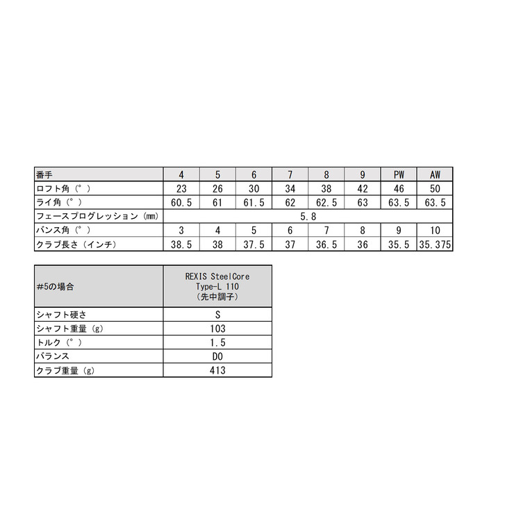 EZONE CB302 アイアン #4 レクシススチールコア タイプＬ.C32I-042U 詳細画像 カラーなし(000) 5